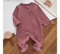 5er Set zufällig versendet 1 Stück Neugeborenen Baby Mädchen Jumpsuit Set, Weiß, Dunkellila, Rosa, Aprikose, Herbst/Winter, weich dünn exquisit süß Ki