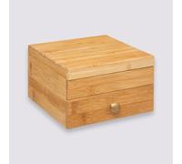 5five Bambus-Schmuckbox mit Spiegel - S, 15 x 15 x 9,5 cm