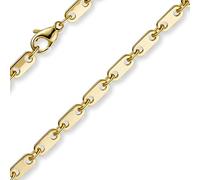 5mm Kette Collier Plattenkette aus 750 Gold Gelbgold 70cm Unisex Goldkette