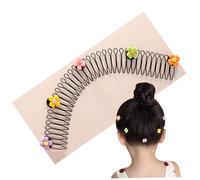 5pcs Haarklammern dehnbare unsichtbare Haarklammern 7.5 Weithaarhalter u Form Haare Finishing Fixer Kammsets süße ausgedehnte Haarkämme für Frauen Girls Accessoires Blume, Invisible Hair Clips