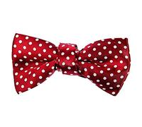 5starwarehouse Herren-Fliege, lustiges Kostüm, Regenbogen-Schottenkaro, gepunktet, Smoking, Fliege (rot gepunktet)