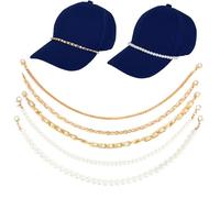5stk Trucker Hut Ketten für Frauen & Männer, Metall Baseball Mütze Kette mit Karabinerhaken Abnehmbar Trucker Hut Anhänger für DIY Deko-Zubehör