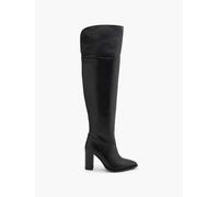 5th Avenue Overknee Schwarz, Damen, Größe: 42, Material: Leder/Synthetik