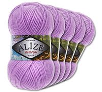 5x Alize 100 g Burcum Klasik Wolle (247 | Magnolie)