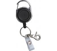 5x JOJO Multifunktion mit DRAHTSEIL/STAHLSEIL, Gürtelclip, Karabinerhaken & Lasche sowie ausziehbarem Schlüsselring aus Metall