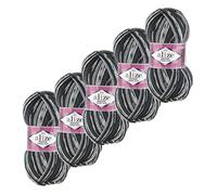 5x100g Sockenwolle Superwash Comfort 4-fädig Schurwolle Strumpfstrickgarn Farbauswahl