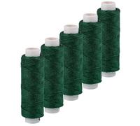 5x50m Leinen Garn Leinenzwirn Flachs Nähfaden robust strapazierfähig Farbwahl, Farbe:tannengrün