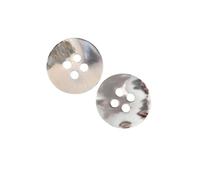 6-12 Stück 10/11,5/12,5/15/18/20/23mm runde flache Muschelknöpfe mit 4 Löchern für Hemd, Kleid, Pullover