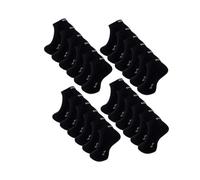 6-24 Paar DOCKS Sneaker Socken Baumwolle Atmungsaktive Damen & Herren schwarz 35-38 24er Pack