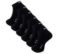 6-24 Paar DOCKS Sneaker Socken Baumwolle Atmungsaktive Damen & Herren schwarz 35-38 6er Pack