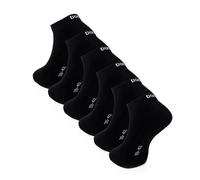 DOCKS Socken Sneaker Socken Baumwolle Weiß Schwarz Größen 35-38 39-42 43-46 Schwarz 35-38 6er Pack