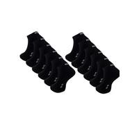 DOCKS Socken Sneaker Socken Baumwolle Weiß Schwarz Größen 35-38 39-42 43-46 Schwarz 43-46 12er Pack