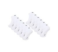 DOCKS Socken Sneaker Socken Baumwolle Weiß Schwarz Größen 35-38 39-42 43-46 Weiß 39-42 12er Pack