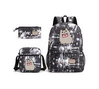 (6)3 stücke Kawaii Pusheen Katze Rucksäcke Cartoon Pusheen Cosplay Schulranzen Jungen Mädchen Penbag