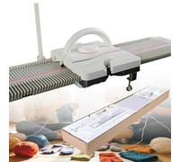 6,5 mm Mid Gauge 150 Stiche Strickmaschine für Schals, Mützen, Socken - mit Zubehör, tragbar für Heimnähen