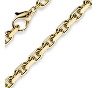 6,5mm Kette Collier Ankerkette aus 585 Gold Gelbgold 55cm für Herren Goldkette