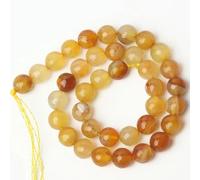 6/8/10 mm Naturstein, Saphir-Jade, Farbe Blau, runde lose Perlen für Schmuckherstellung, Zubehör, DIY-Charm-Armbänder, 15 Zoll, facettierter Bernstein, 10 mm (ca. 36 Stück)