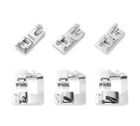 6 Größen Rollsaum Nähfuß, breiter Rollsaum und schmaler Fuß Set zum Nähen