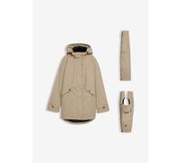 6-in-1 wasserabweisende Umstandsjacke mit Trageeinsatz und herausnehmbarer Fleecejacke 52