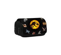 (6)Jurassic World Dinosaurier Muster doppellagig Student Schreibwaren Aufbewahrungstasche