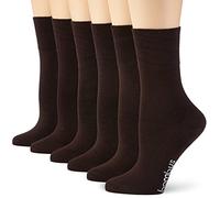 6 Paar Bambussocken ohne Gummidruck, Farbe:Dunkelbraun;Größe:39-42
