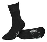 6 Paar Bambussocken ohne Gummidruck, Farbe:Schwarz;Größe:47-50