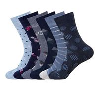 6 Paar extra breite Diabetiker-Socken für Damen, mehrfarbig, bequeme Passform, breite Füße, lockere Oberseite, Baumwollreich, Einheitsgröße, 88,9-101,6 cm, 2 Stile