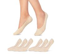 6 Paar Füßlinge Damen Sneaker Socken Ballerina Baumwolle 39960 WP (35-38 6 Paar Beige)