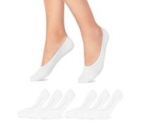 6 Paar Füßlinge Damen Sneaker Socken Ballerina Baumwolle 39960 WP (39-42 6 Paar Weiß)