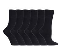 6 Paar Gentle Grip Loose Top Non Binding Elastic Bamboo Socken UK 4-8 EUR 37-42 (RM31)
