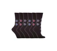 6 Paar Gentle Grip Socken für Damen, weich und feminin mit Wabenoberteil für zusätzlichen Komfort 4-8 UK, 37-42 Eur