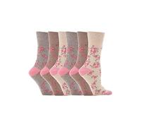6 Paar Gentle Grip Socken für Damen, weich und feminin mit Wabenoberteil für zusätzlichen Komfort 4-8 UK, 37-42 Eur