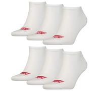 6 Paar Levis 168SF Low Cut Batwing Logo Unisex Socken Sneakersocken Strümpfe 903050001, Farbe:300 - white, Socken & Strümpfe:43-46