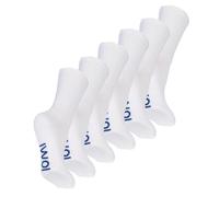 6 Paar Multipack Kinder Baumwolle diabetischen Socken mit sanften Griff | IOMI | Extra breite nahtlose nicht elastische Socken für geschwollene Füße - weiß 12-13A / 152-158cm