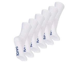 6 Paar Multipack Kinder Baumwolle diabetischen Socken mit sanften Griff | IOMI | Extra breite nahtlose nicht elastische Socken für geschwollene Füße - weiß 12-13A / 152-158cm