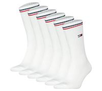 6-Paar Tommy Hilfiger Lifestyle Crew Socken / lange Tennissocken Unisex 43-46 THs Weiss