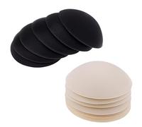 6 Paare Brustpolster für BH, BH-Einlagen Einsätze Waschbar, Sponge BH Insert Pads Atmungsaktiv, Push up Bikinis Pad Bra Einlagen Abnehmbar für Sport BH Badeanzug und Bikini, Schwarz+Hautfarben