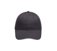 6 Panel Brushed Sandwich Cap "MB6212" - myrtle beach Carbon/Light-Grey
