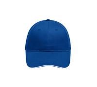 6 Panel Brushed Sandwich Cap "MB6212" - myrtle beach Royal/White