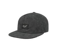 6 Panel Flat Brim Cordcap - dunkelgrau / One Size