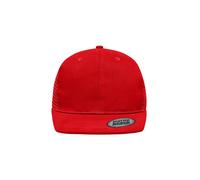 6 Panel Flat Peak Cap "MB6509" - myrtle beach Red