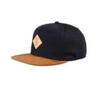 Djinns Snapback Cap 6P SB Jersey Patch Black Schwarz Braun, Size:OneSize