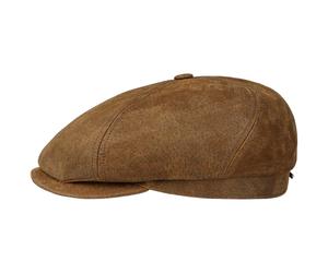 6 Panel Vintage Pigskin Flatcap by Stetson braun XL (60-61 cm)