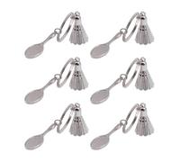 6 PCs Shuttlecock Keychain Badminton Hanging Ornamente Tasche Charm Sport Schlüsselbund Anhänger Dekorationen Autos Schlüsselkette