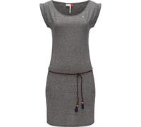 6 RAGWEAR "Tag", Damen, Gr. L (40), Normalgrößen, grau, 50% Polyester, 38% Baumwolle, 12% Viskose, bequem ca. Mitte Oberschenkel, Rundhals, Ärmel ohne Ärmelschlitz krempelbar, Kleider Shirtkleid, leic
