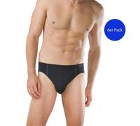6 Schiesser Herren Slips Supermini Men Brief Basic Slip - Schwarz 7 (Gr. XL) XL Schwarz