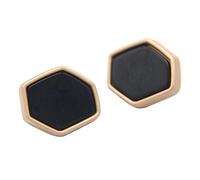 6 Stück 30mm Leoparden-Sechskant-Metall-Mantelknöpfe für Damen, dekoratives Design für Kleidung, Vintage, handgefertigt, dekoratives DIY-Bastelzubehör, Schwarz, 30mm 6 Stück