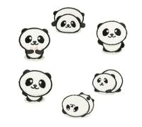 6 Stück Bestickte Aufnäher Cartoon Panda Aufnäher Zum Aufbügeln Tier Aufnäher Zum Aufnähen Für Hüte