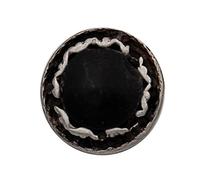 6 Stück, bezaubernde Metall Knöpfe, silber antik, geschwärzt, Metallknöpfe mit Kunststoff Einlage in schwarz, Trachtenknöpfe, Dirndl, 16mm