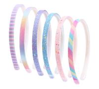 6 Stück Glitzer-Stirnbänder, Bunte Stirnbänder, Süße Haarbänder Für Mädchen, Gezahnte, Rutschfeste Haar-Accessoires, Perfekte Haar-Accessoires Für Partys Und Den Täglichen Gebrauch Für Mädchen